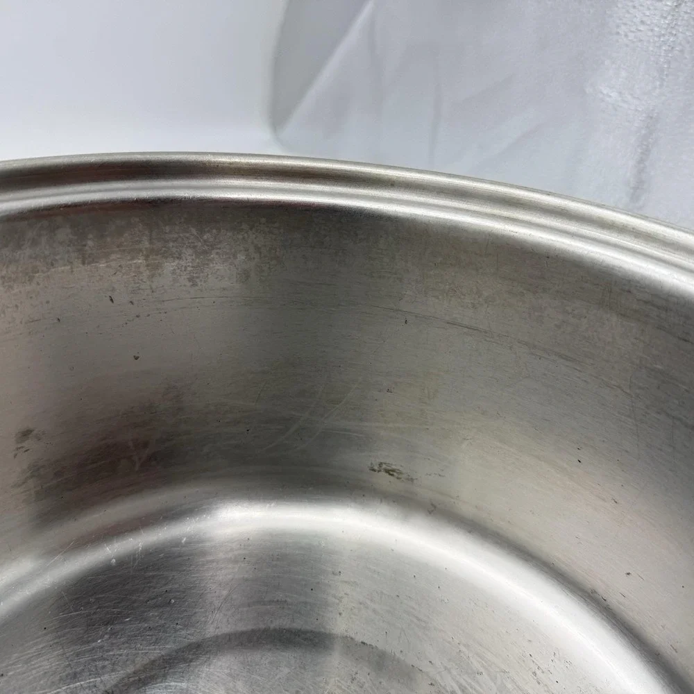 Vtg Lustre Craft Stainless Steel Stock Pot 6 Qt 18-8 3 PLY Dutch Oven W/ Lid